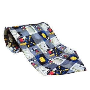 Disney Atlas Design Mickey & Co Mickey Mouse Colorful Vintage 100% Silk NeckTie